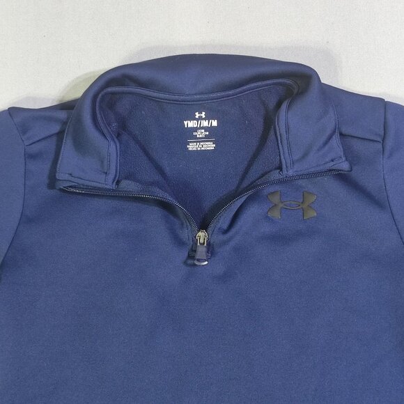 Under Armour zip neck pullover / sweatshirt youth boy size M purplish blue - Picture 3 of 10